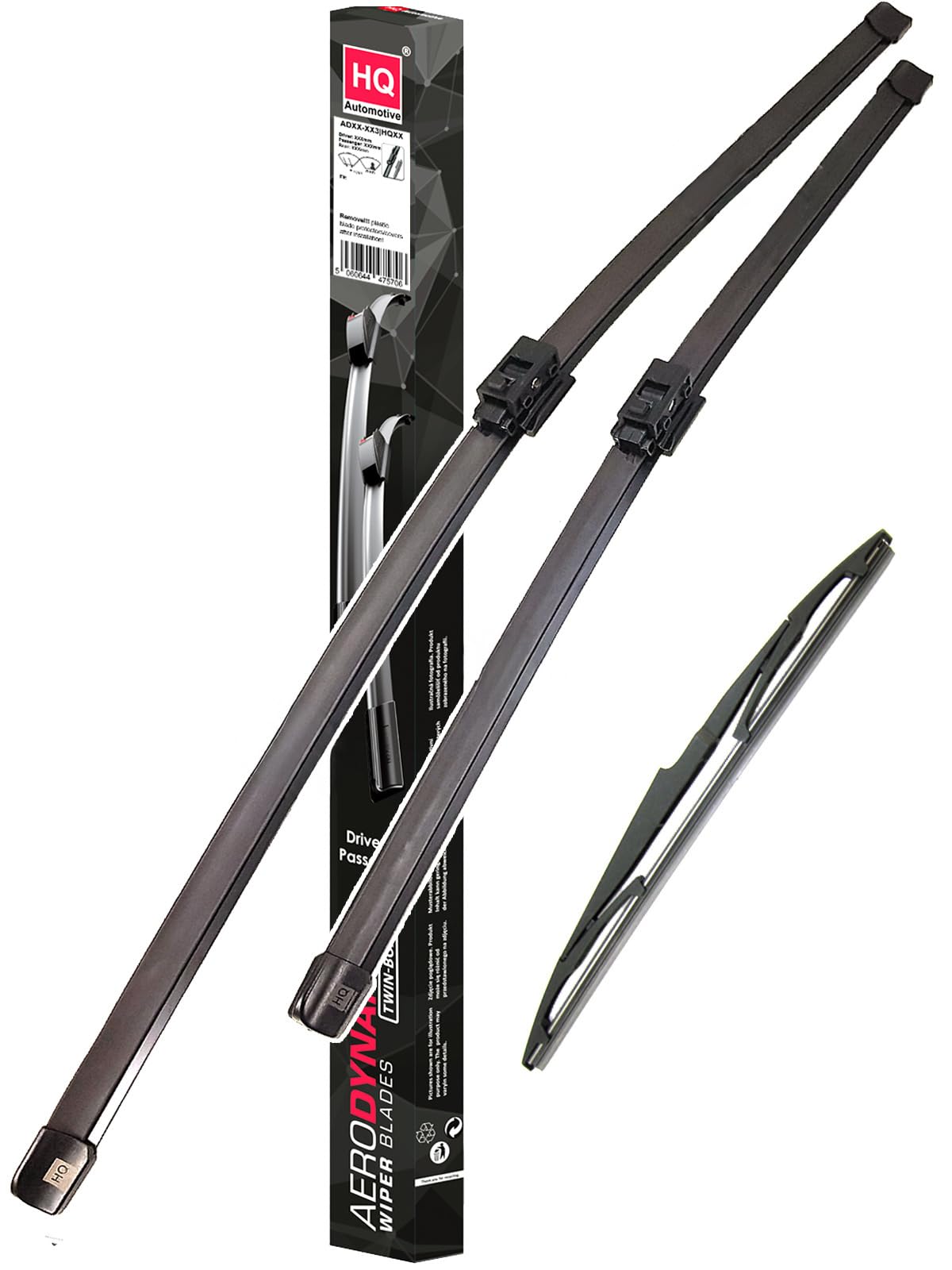HQ Automotive Wiper Blades for MERCEDES EQB-Class Crossover (2021 and later) Front Rear Wipers Replacement Kit