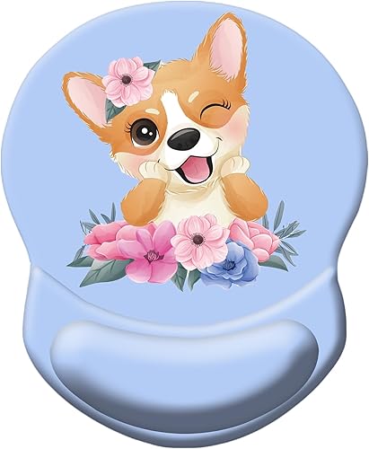 Miniatura 48 de Alfombrilla de mouse ergonómica con soporte para muñeca, cómoda alfombrilla de mouse para computadora con base de poliuretano antideslizante