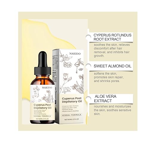 Miniatura 4 de Cyperus Rotundus Oil  Natural Body Hair Serum That Slows Unwanted Body Hair Regrowth, Helps Weaken Hair Follicles, Soothes and Hydrates Skin, and