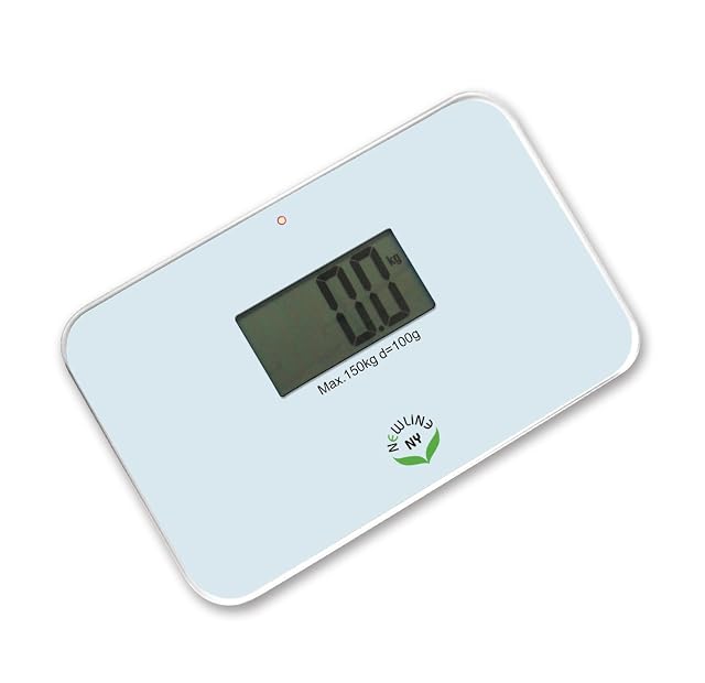 NewlineNY Auto Step On Super Mini Travel Bathroom Scale 5 25 x 8 5 SBB0638SM White