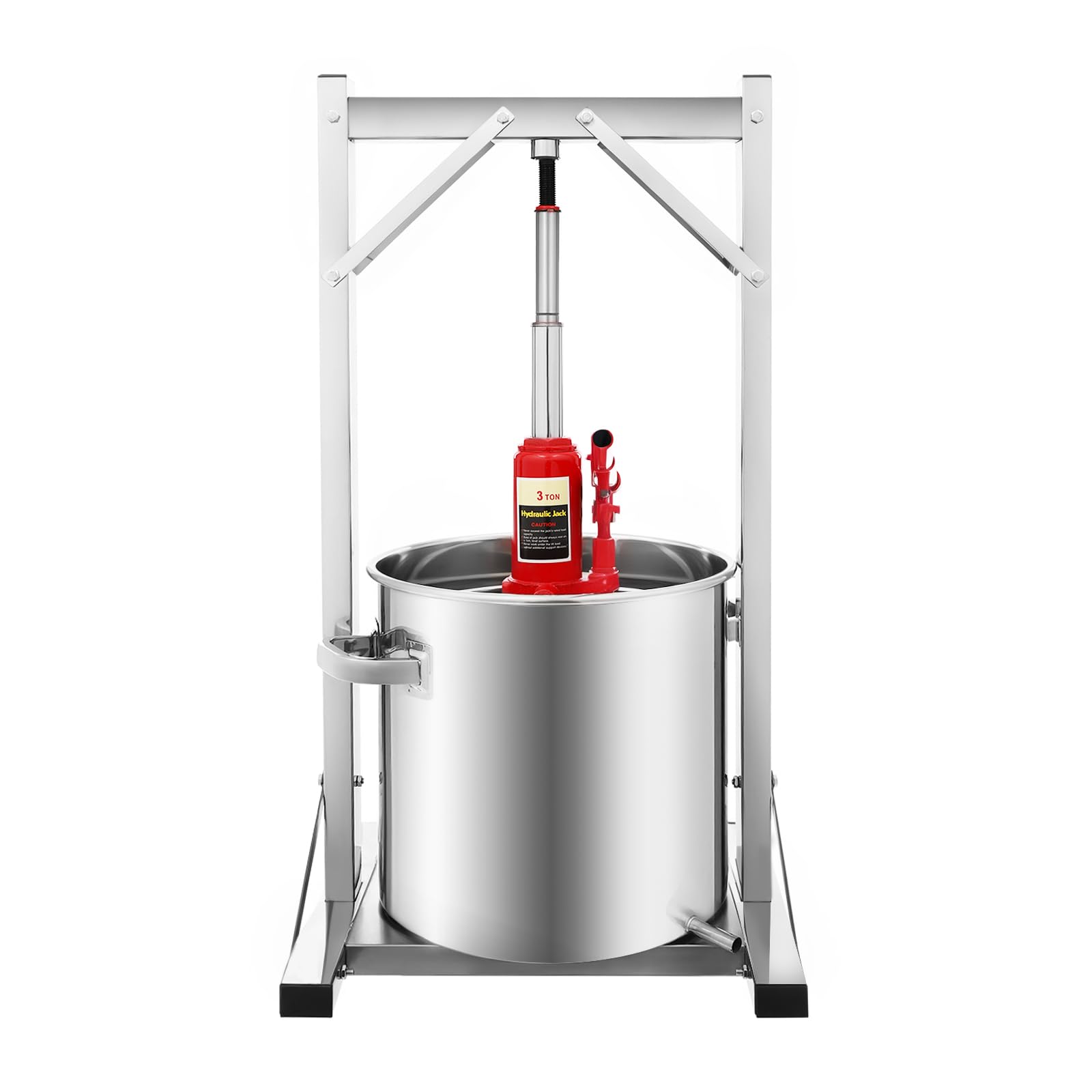 Obstpresse Weinpresse 22L Edelstahlkorb, Manuelle Fruchtpresse für Beeren Obst Weinherstellung, Saftpresse für Haushalt & Hobby, Obstmühle für Trauben Beeren Äpfel zur Saft- & Weinproduktion