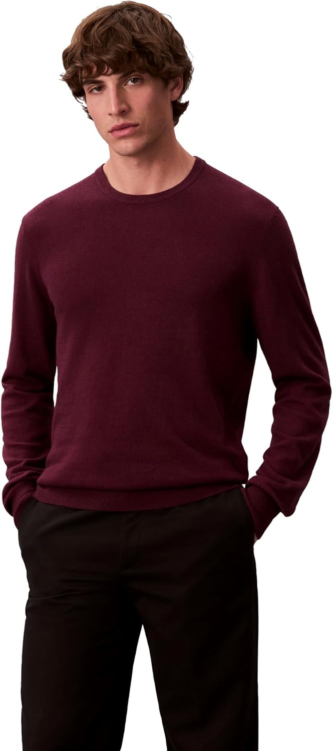 Calvin Klein Mens Wool Blend Crewneck Sweater