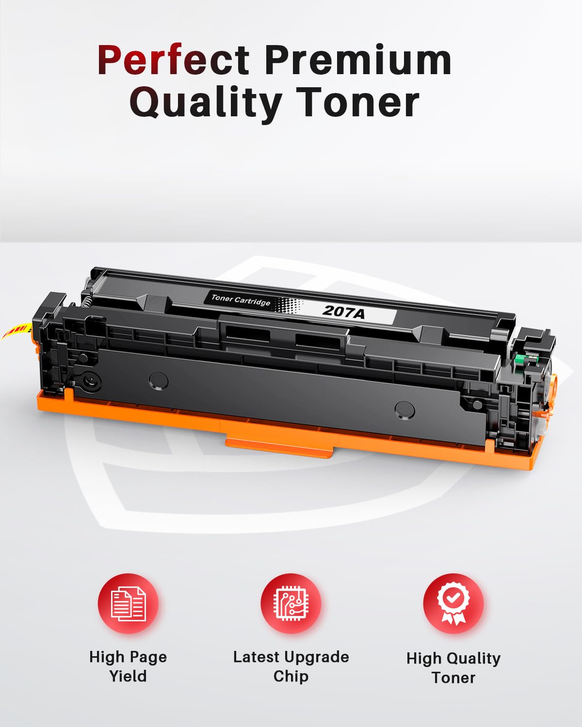 Halloya 207A W2210A con chip toner compatibile con HP 207A 207X W2210X di ricambio per HP Color Laserjet Pro MFP M283fdw M255dw M282nw M283fdn M255nw (nero)