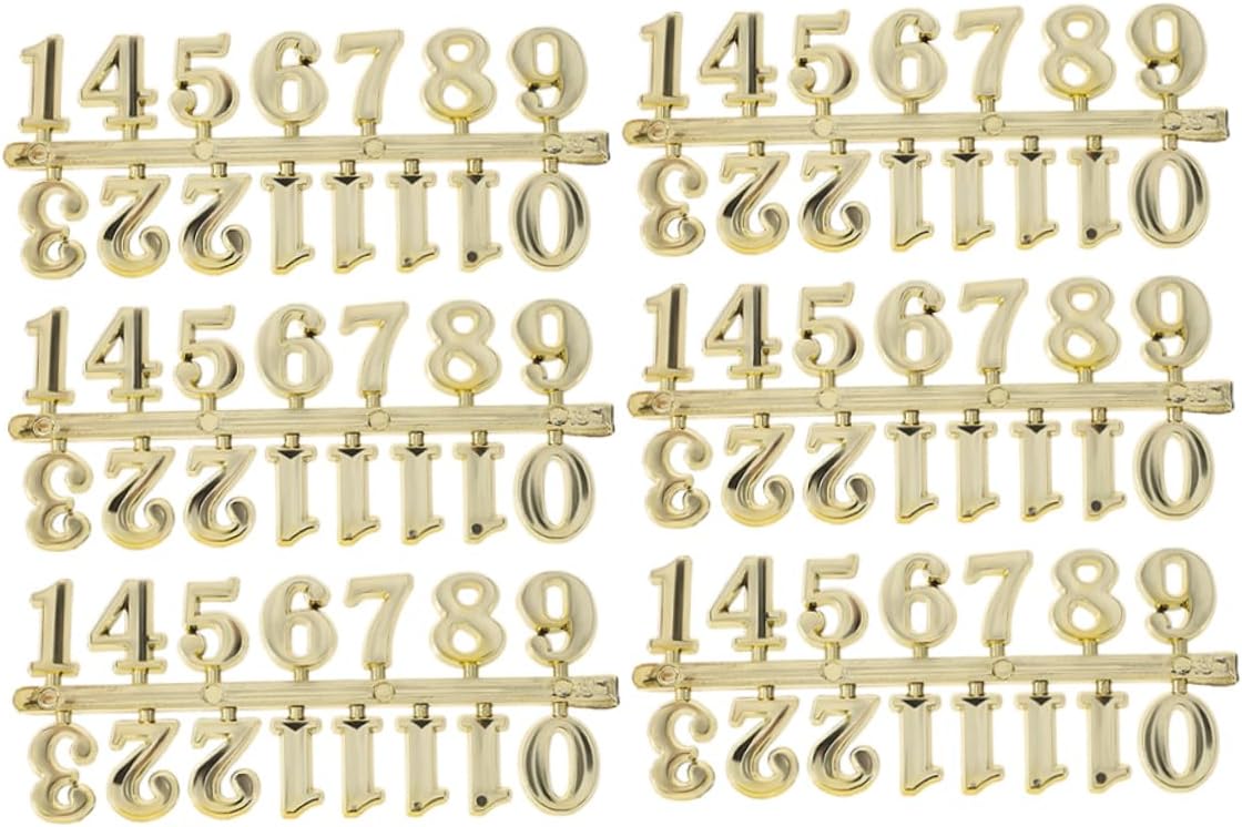 Arabic Clock Numbers 6 Sets Plastic Replacement Parts for DIY Projects