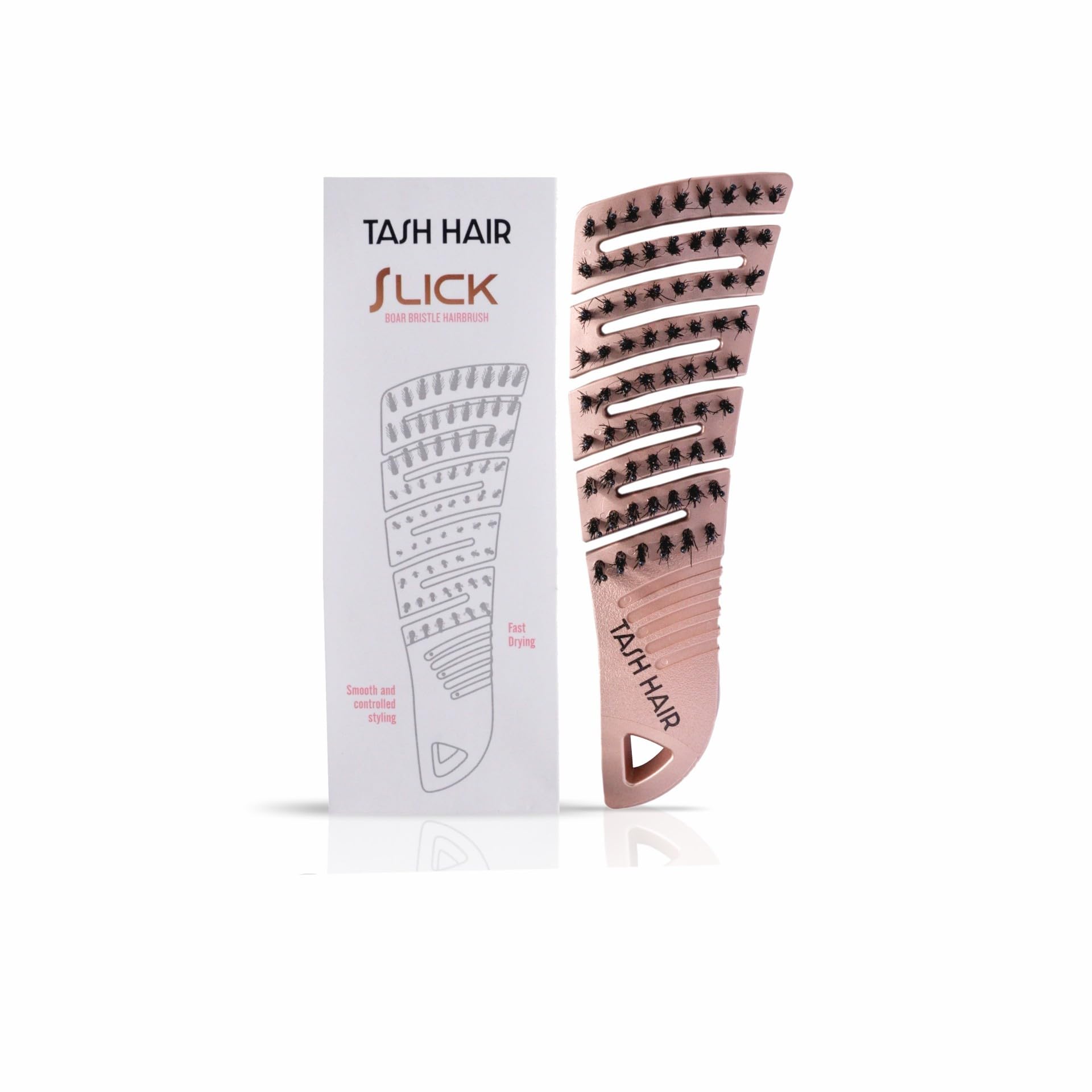 Tash HairSlick Boar Bristle Gold Hair Brush