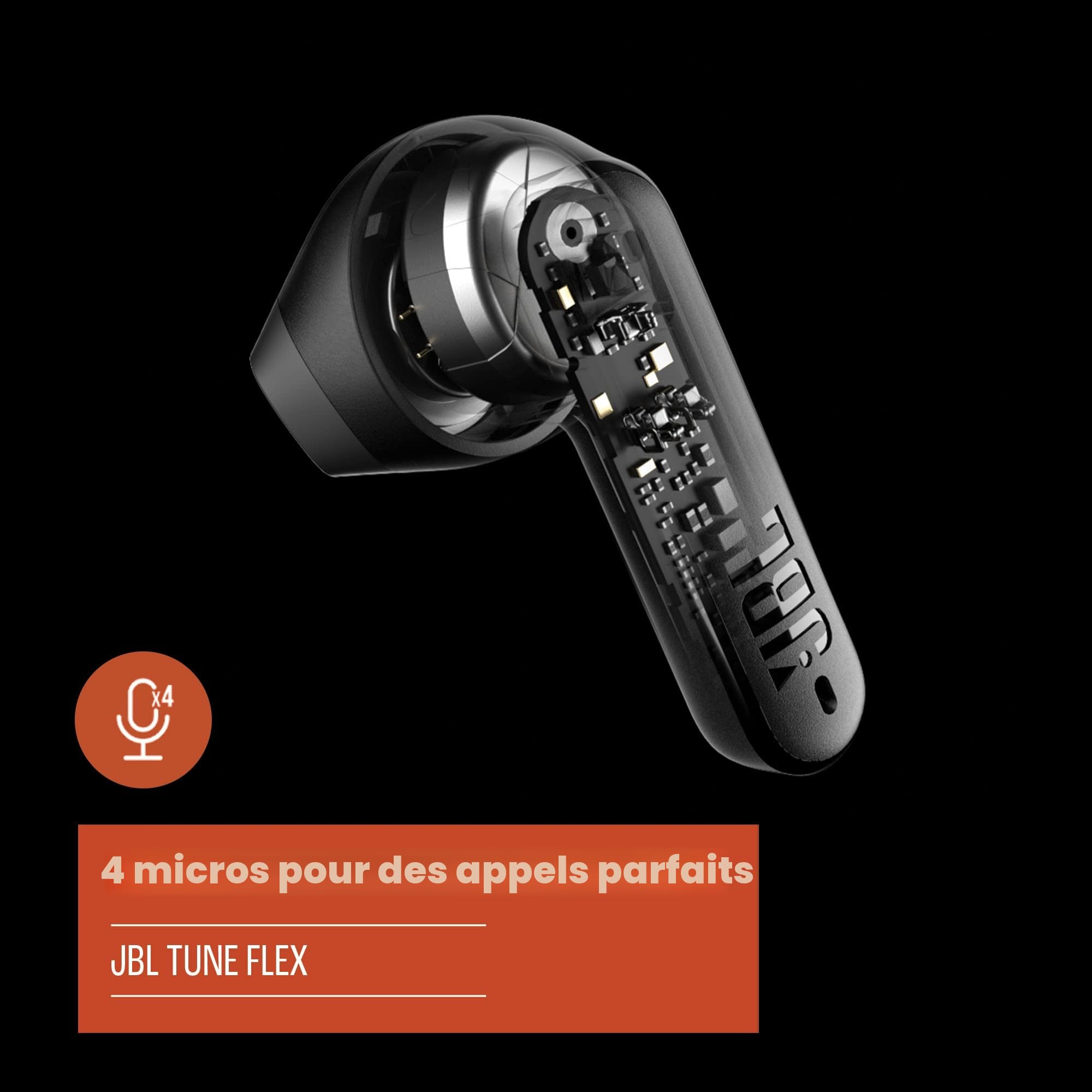 JBL Tune Flex Écouteurs antibruit sans Fil Noir