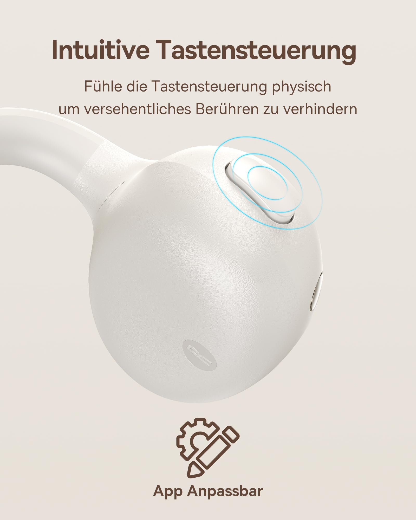 Baseus Bowie MC1 słuchawki open ear, uchwyt na ucho z imponującą jakością dźwięku, adaptacyjnym wzmocnieniem basu, Bluetooth 5.4, redukcją szumów podczas połączeń, IP57, 40H pracy na baterii, 5,2g