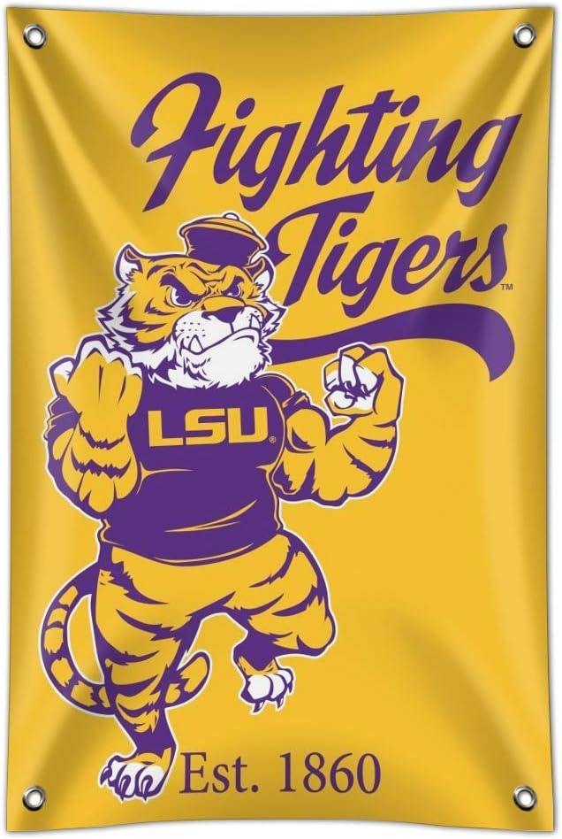 GRAPHICS & MORE Mike The Fighting Tiger LSU Home Business Office Sign