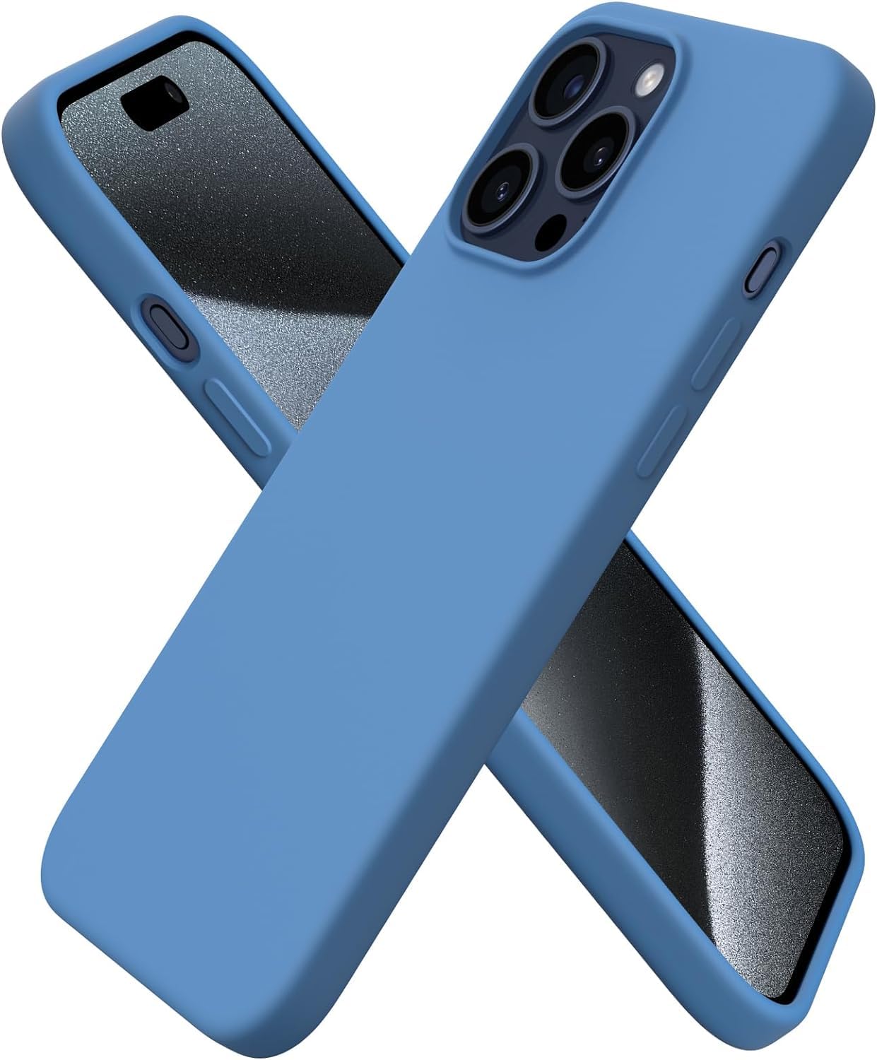 COPPAIRE Back Cover Compatible with iPhone 15 Pro Max Cover, Slim Liquid Silicone 3 Layers Full Phone Covered Soft Gel Rubber Case Protective Phone Cover - Oriental Blue (B0CH3Q95FW) Amazon Price History, Amazon Price Tracker