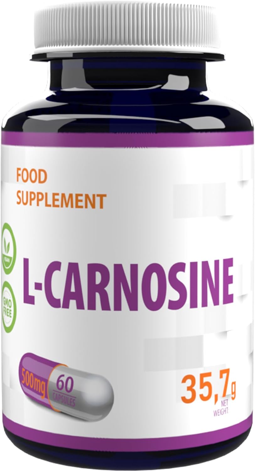 L-Carnosin 500 mg 60 veganistische capsules, laboratorium getest, voedingssupplementen
