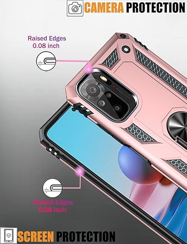 Miniatura 4 de Zoeirc Funda para Redmi Note 10 4GNote 10S M2101K7BG con protector de pantalla de vidrio templado grado militar Funda protectora magnética para