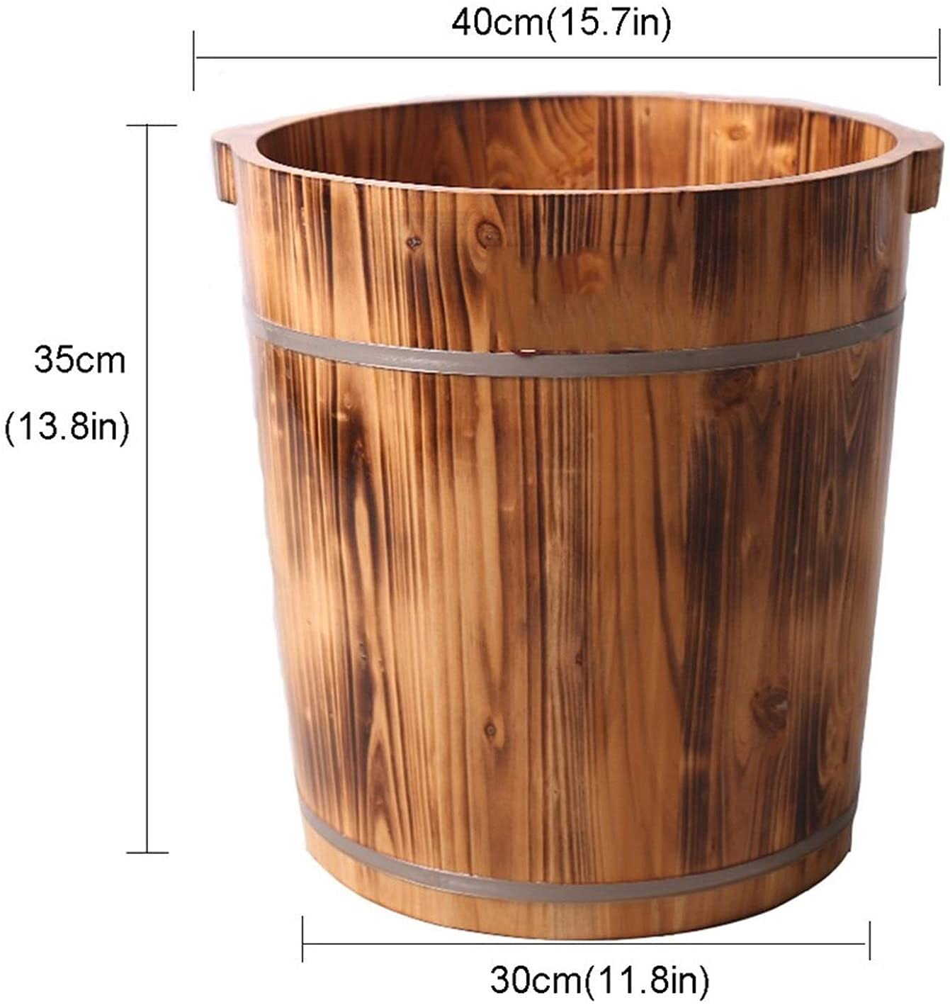 Secchio per pediluvio in legno Barile per pediluvio, robusto e durevole La vasca per pediluvi per sauna in legno di cedro naturale può immergere i piedi massaggianti per migliorare il sonno Super
