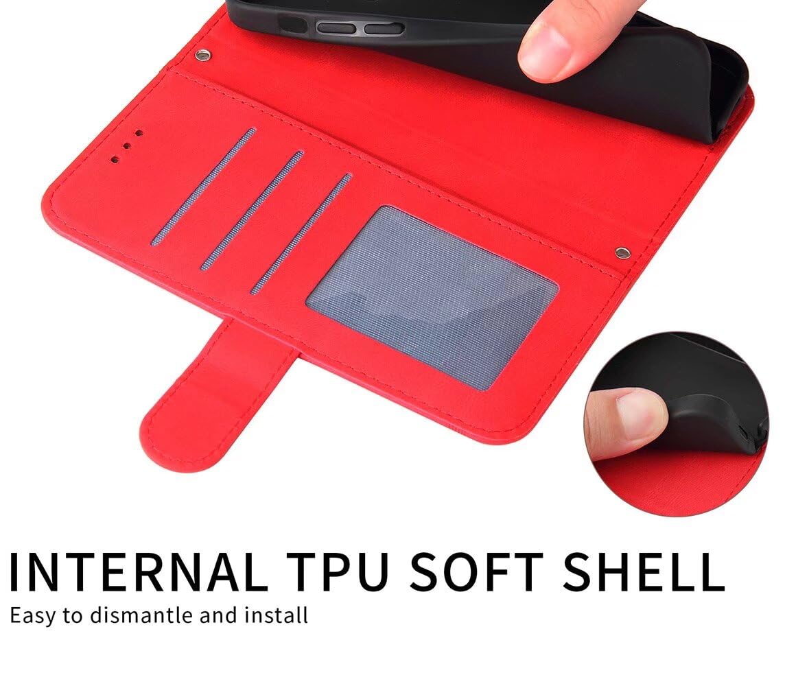 SEAHAI Cover per Xiaomi Redmi A5 4G, Ultra Sottile Custodia Premium Pelle Portafoglio Kickstand Slot per Schede [Protezione RFID] PU/TPU Antiurto Flip Cover Case - Nero