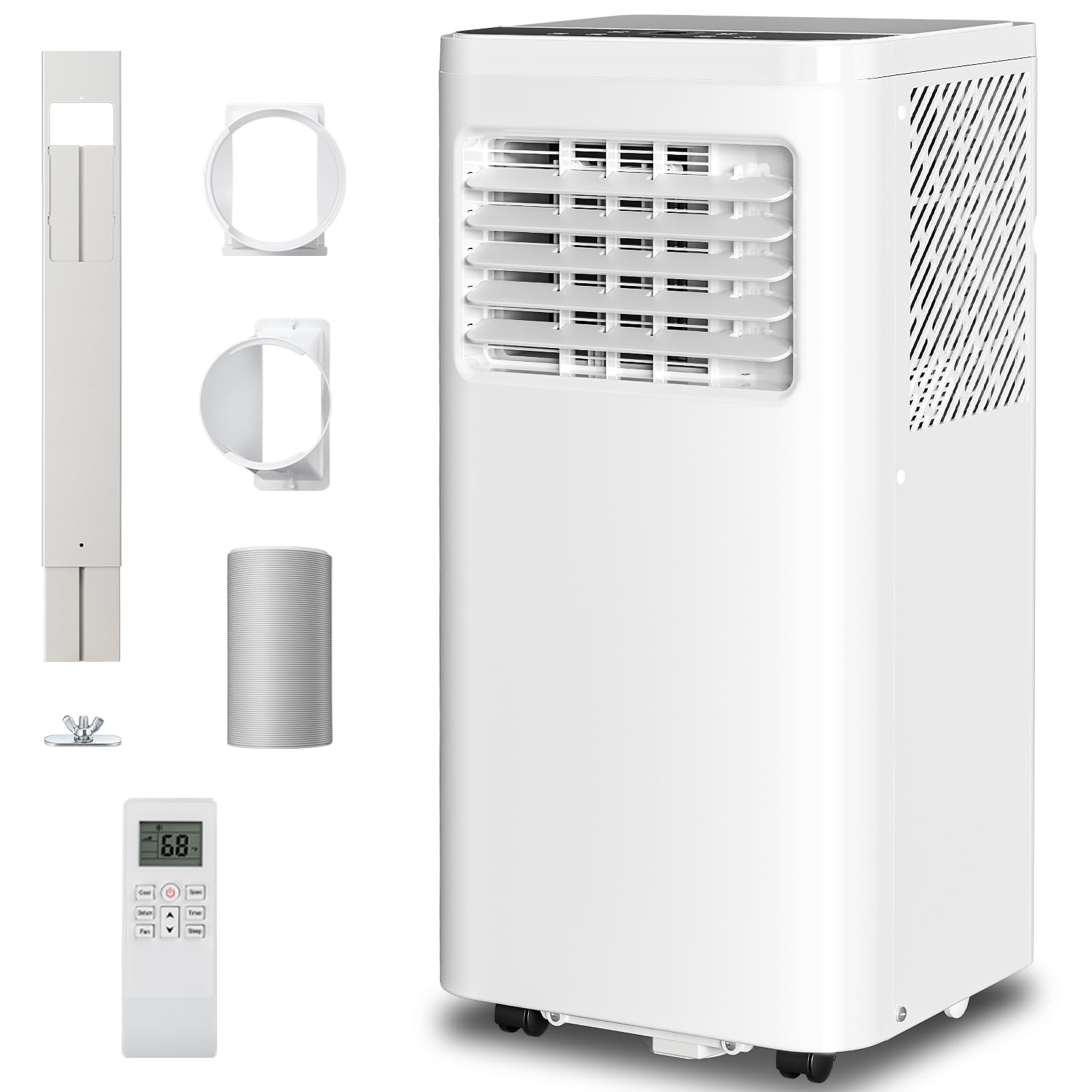 3-in-1 Portable Air Conditioners 10000BTU Portable AC Units Cools 450 Sq Ft with 24H Timer Remote Control Easy