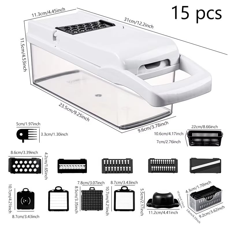 LSLCQW Vegetable Chopper: 10 in 1 Food Chopper - Onion Vegetable Slicer Cutter Dicer, - image 2