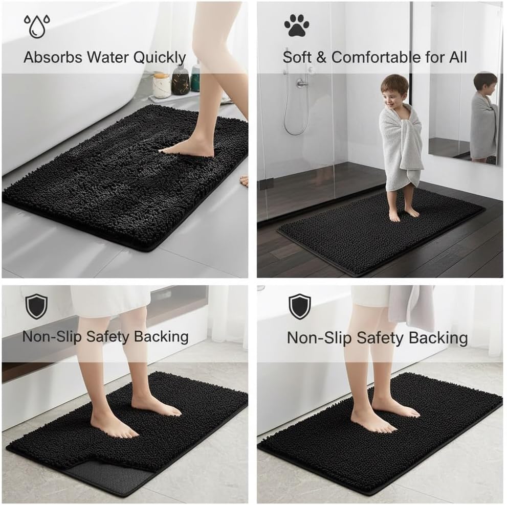 Oversized Bathroom Rugs Soft Plush Bath Mat Large Water Absorbent Waffle Design for Home Comfortable Living Room Bedroom Use