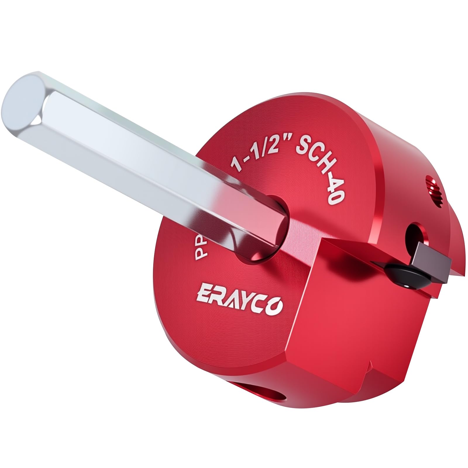 Erayco PPR150 1-1/2 Inch Plastic Pipe Fitting Reamer, PVC Pipe Reamer for Schedule 40 PVC Pipe, Fit into Standard 1/2" Drills, Suit for Water Lines,