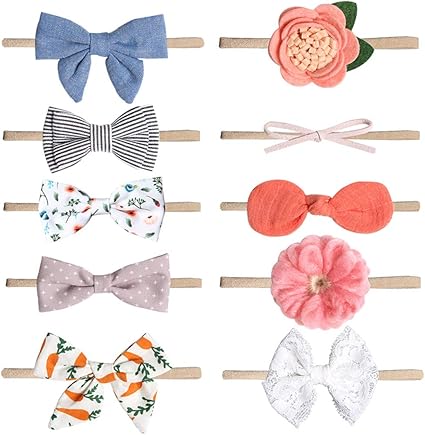 Yeahibaby 10 Pcs Adorable Bebe Extensible Bandeaux Bandeaux Cheveux Bow Accessoires Cheveux Pour Bebe Fille Nouveau Ne Bebe Tout Petits Enfants Amazon Fr Bebe Et Puericulture