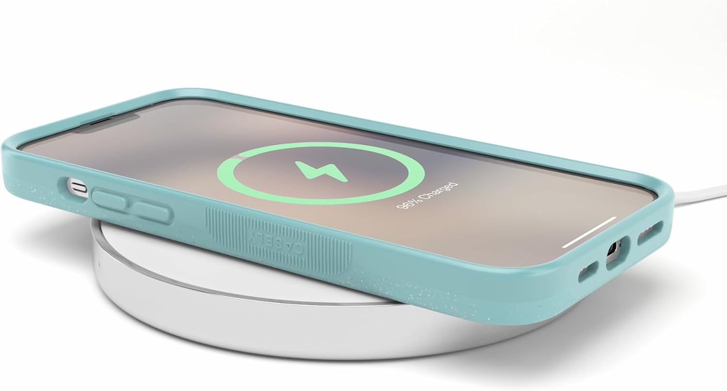 Casely iPhone 13 Pro Max Case | Aquamarine | Ocean Blue Shimmer | Bold Protective Design | Compatible with MagSafe