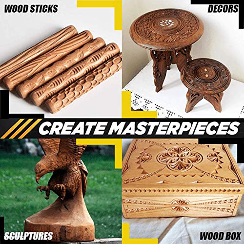 Wood Carving Tools, 5 Pcs Hss Woodworking Tools For Rotary Tool, Engraving Drill Bit Set 1/8” Shank Universal Tool For Diy Carving Drilling Micro Sculpture Wood Crafts Grinding #TOP5