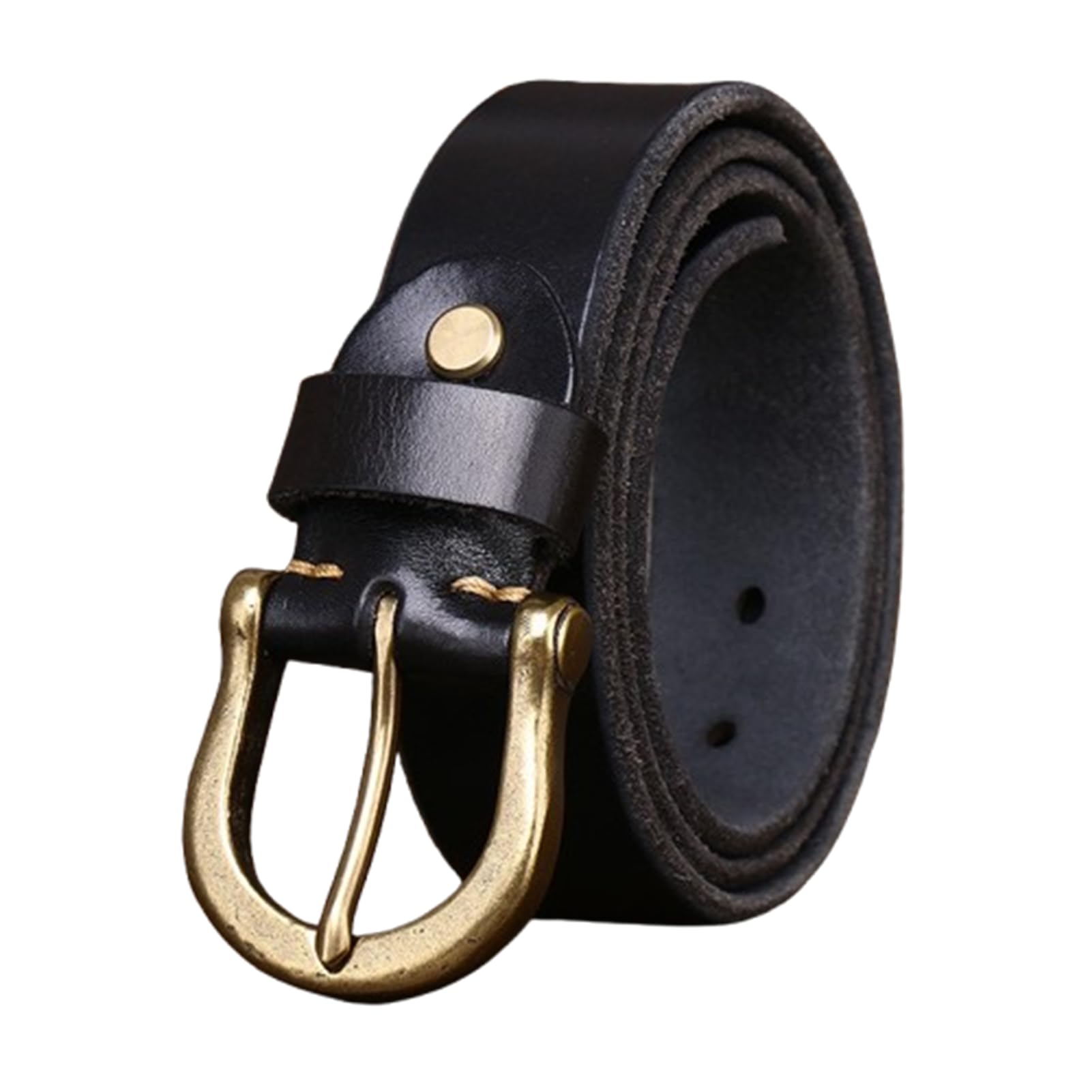 Amazon.com: ZNEL 5mm Thick Top Grain Cowhide Belt for Men Women