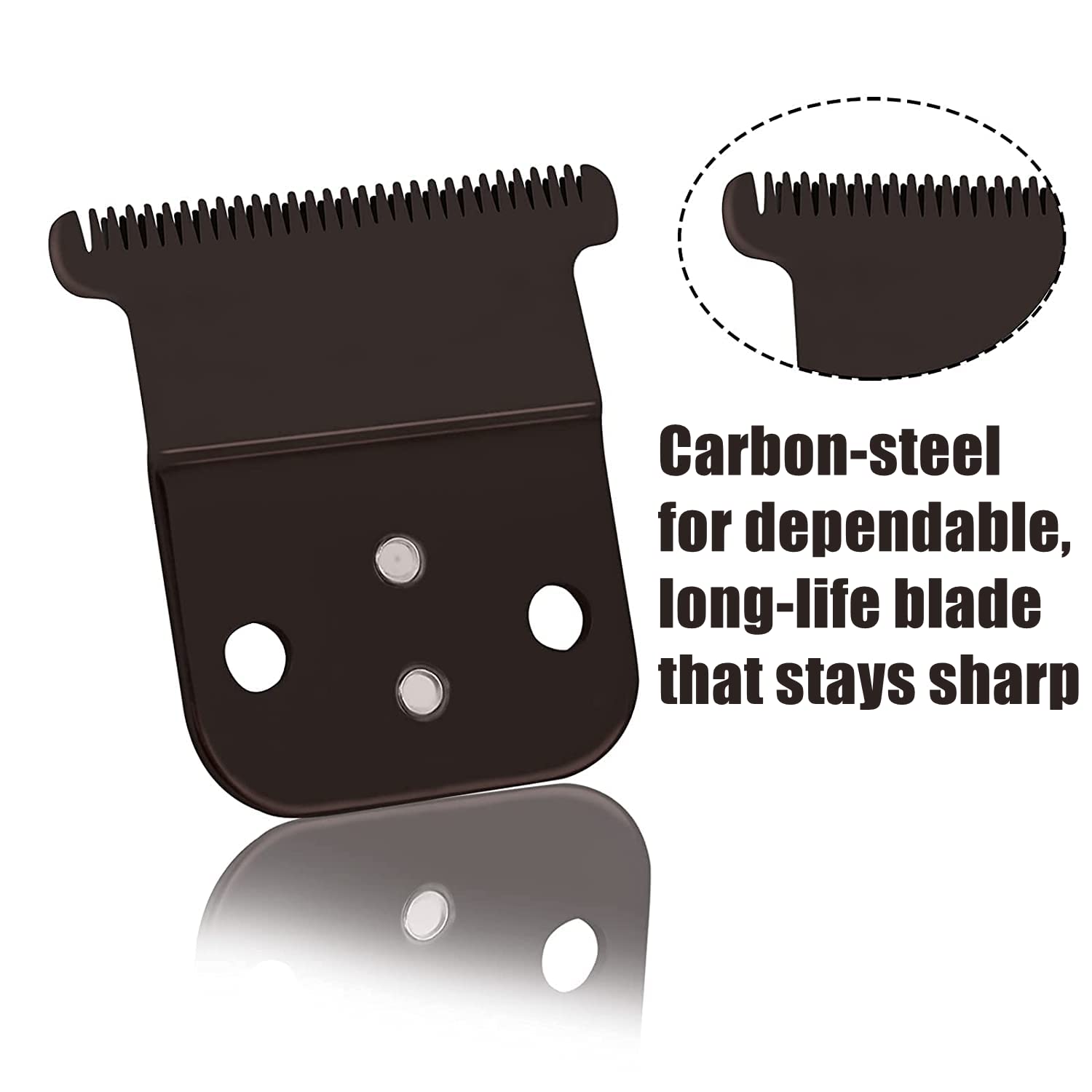 Replacement T Blade Set Compatible With #32105 - D7#32655 D8#32400, Carbon Steel Blade Set, Compatible with Andis Slimline Pro Li D7/D8 Hair Clipper Trimmer, Black. (2Pack)