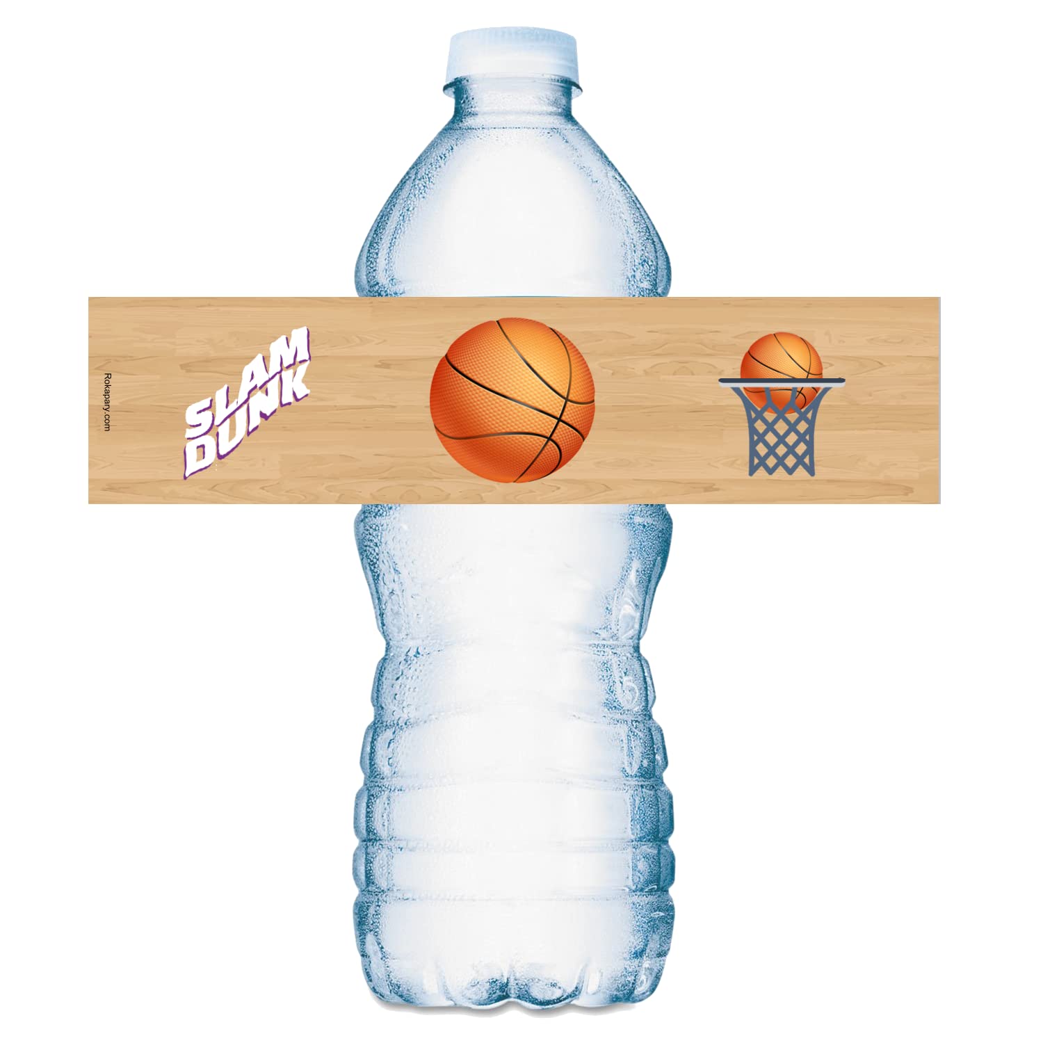 25 Sports Basketball Water Bottle Labels, Waterproof Water Bottle Wrappers, Great Stickers for Birthday Party, Baby Shower, Wedding, Graduation, or
