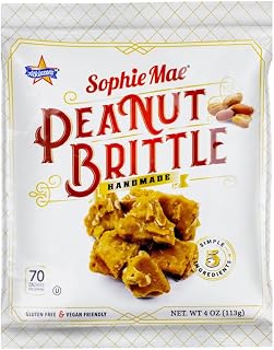 Atkinson's Sophie Mae Peanut Brittle Bites Salty Sweet Gluten Free 4oz Peg Bag