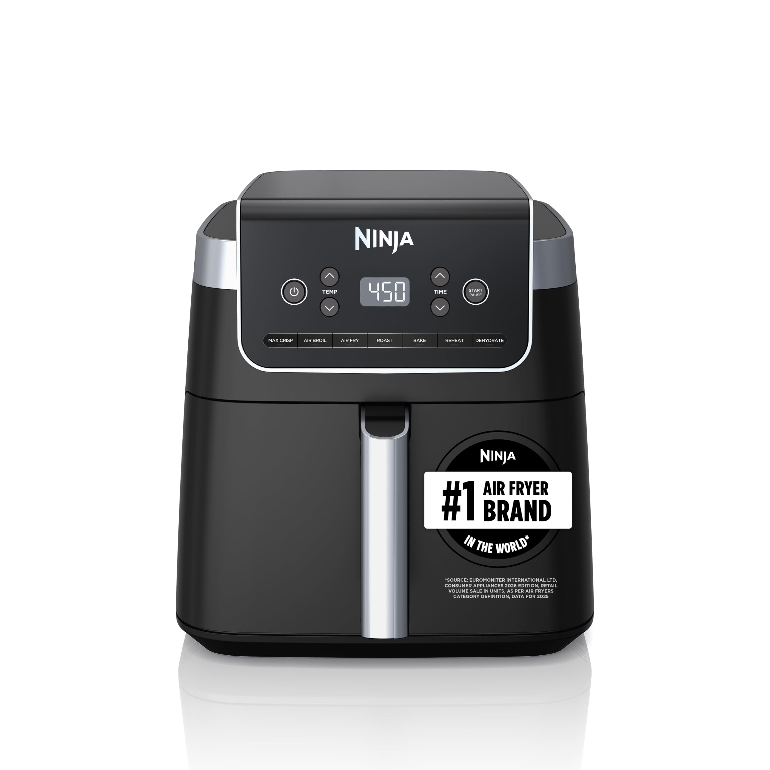 Ninja Air Fryer Pro XL, 6.5 Qt, 7-in-1, Grey, AF182AMZ