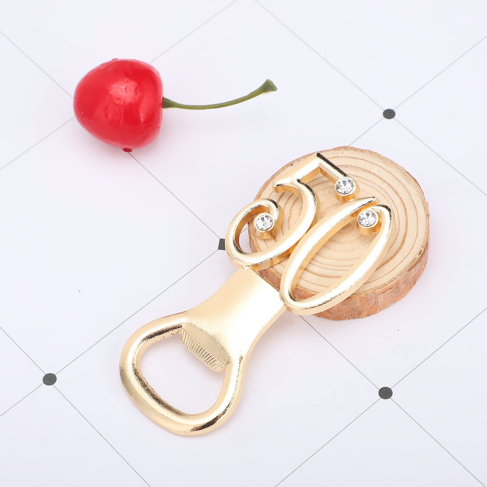 24 apribottiglie per 50° compleanno per bomboniere per 50° compleanno, apribottiglie dorato con confezione regalo