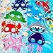 Sumind Ocean Animals Felt Masks Sea Animal Masks for Under The Ocean Birthday Halloween Dress up Costume Party Supplies(18 Pieces)