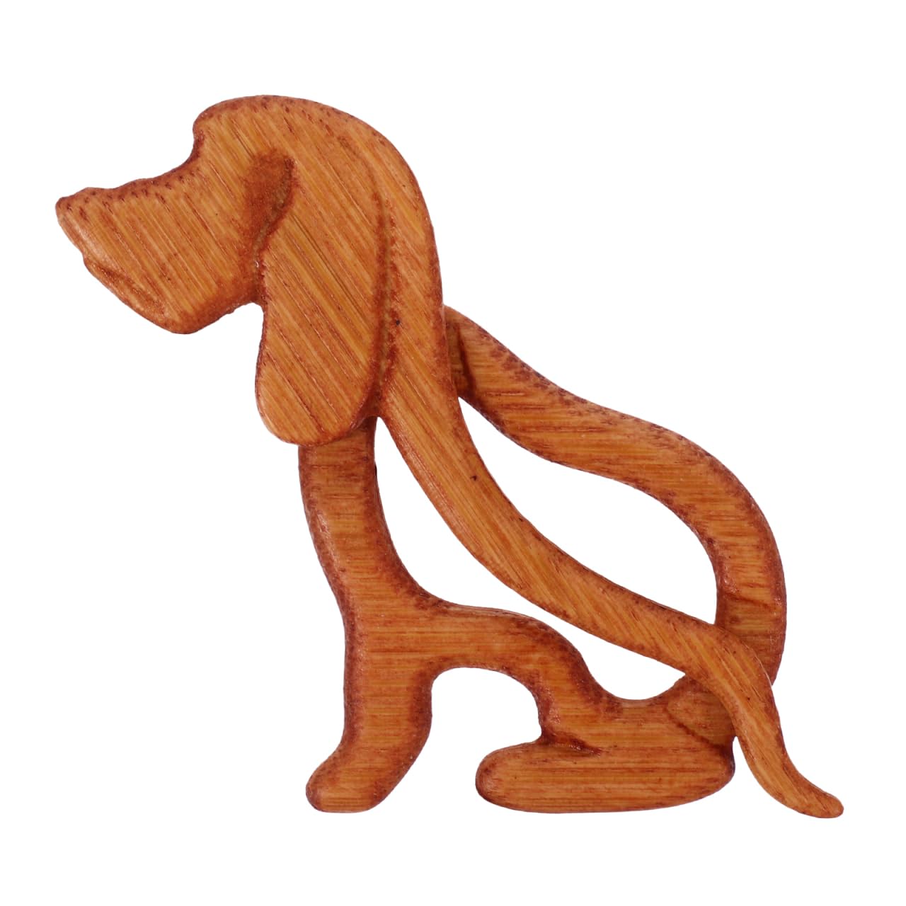 Handmade Wooden Dog Sweater Brooch Pin Cute Animal Lapel Pins for Women Scarf Safety, Cardigans Dresses and Shawls