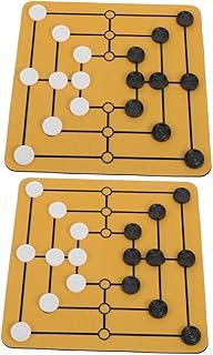 Yardwe 2set Nine Men's Chess Set Strategy Board Game for Boys and Girls Adults Medieval Gathering Games Home Entertainment