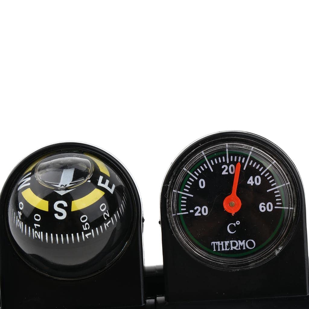 6x2 in 1 Removable Car Compass and Thermometer Van Truck Vehicle Boat, 6 Pcs