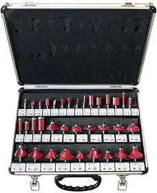 Fresa Para Tupia 6mm Maleta De Alumínio Com 35 Fresas Charbs