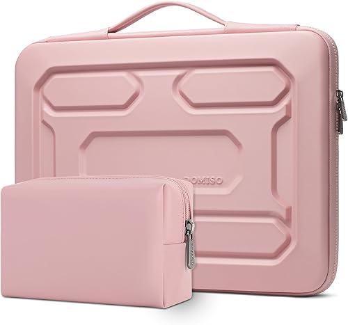 Miniatura 10 de DOMISO Funda rígida para portátil de 15 a 16 pulgadas, impermeable, a prueba de golpes, funda rígida para laptop con asa y bolsillo de