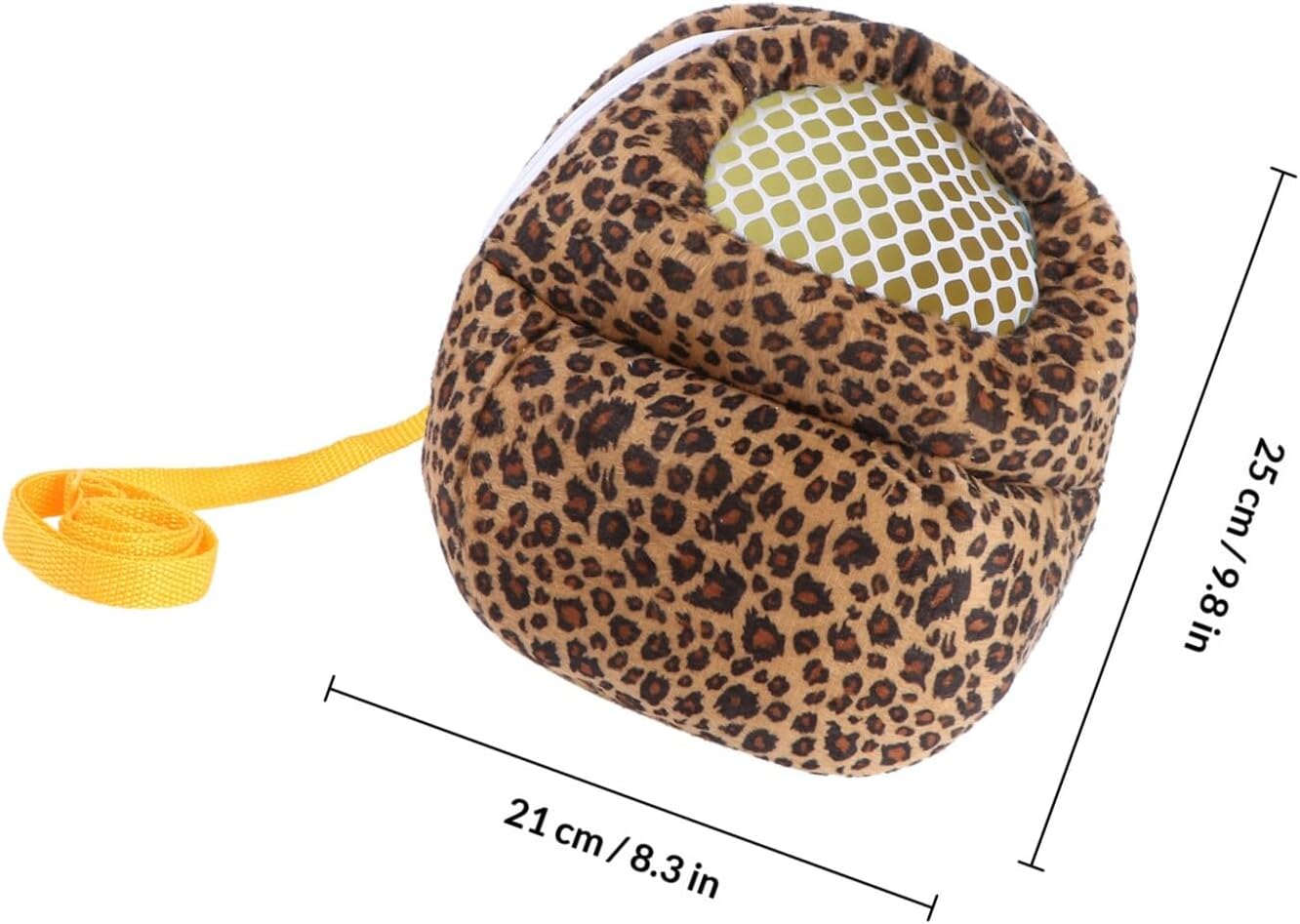 minkissy Pet Carrier Backpack Large Leopard Yellow Hamster Travel Bag with Warm Sleeping Sack Portable Outdoor Small Animal Carrier Random Color
