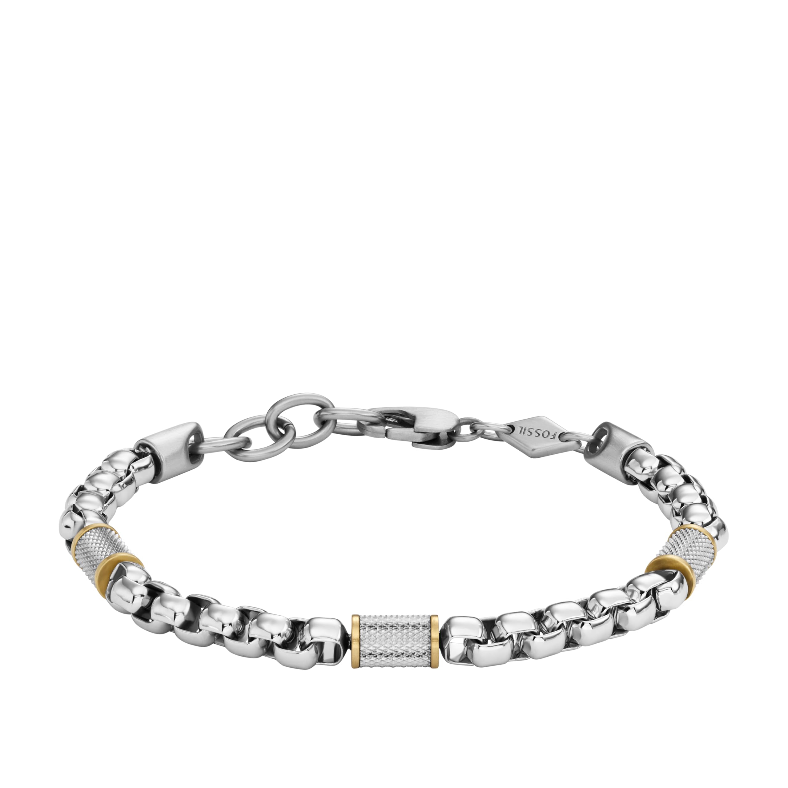 Fossil Men's Drew Stainless Steel ID Bracelet