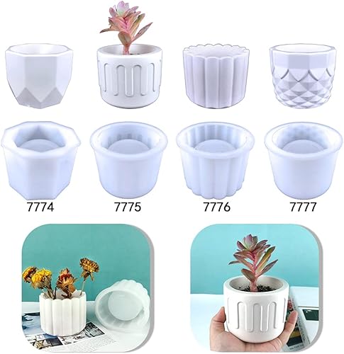 Miniatura 3 de Molde de silicona para macetas, moldes de hormigón, cilindro, resina epoxi, soporte para bolígrafos, moldes de silicona, moldes para macetas