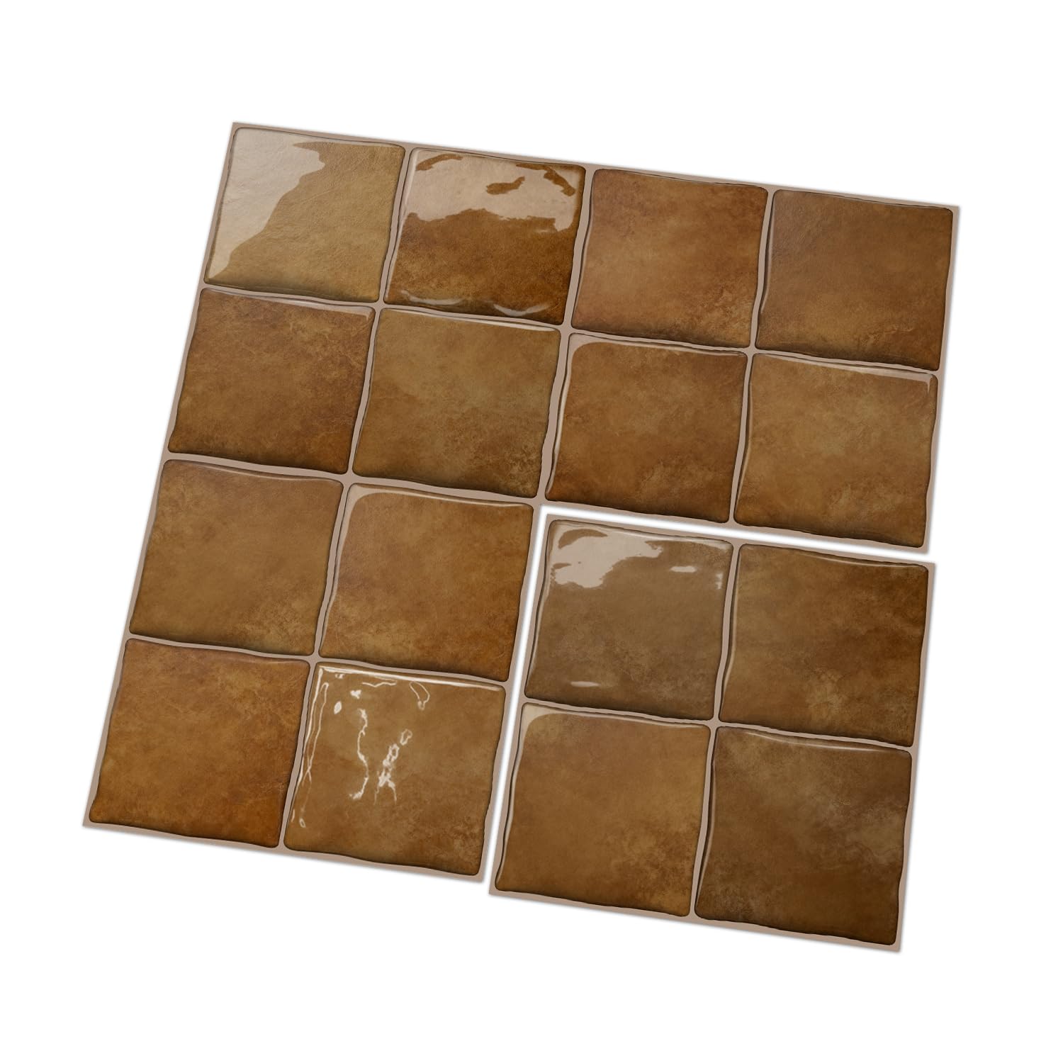Azulejos de vinilo para baño autoadhesivos cuadrados y gruesos estilo mosaico 3D