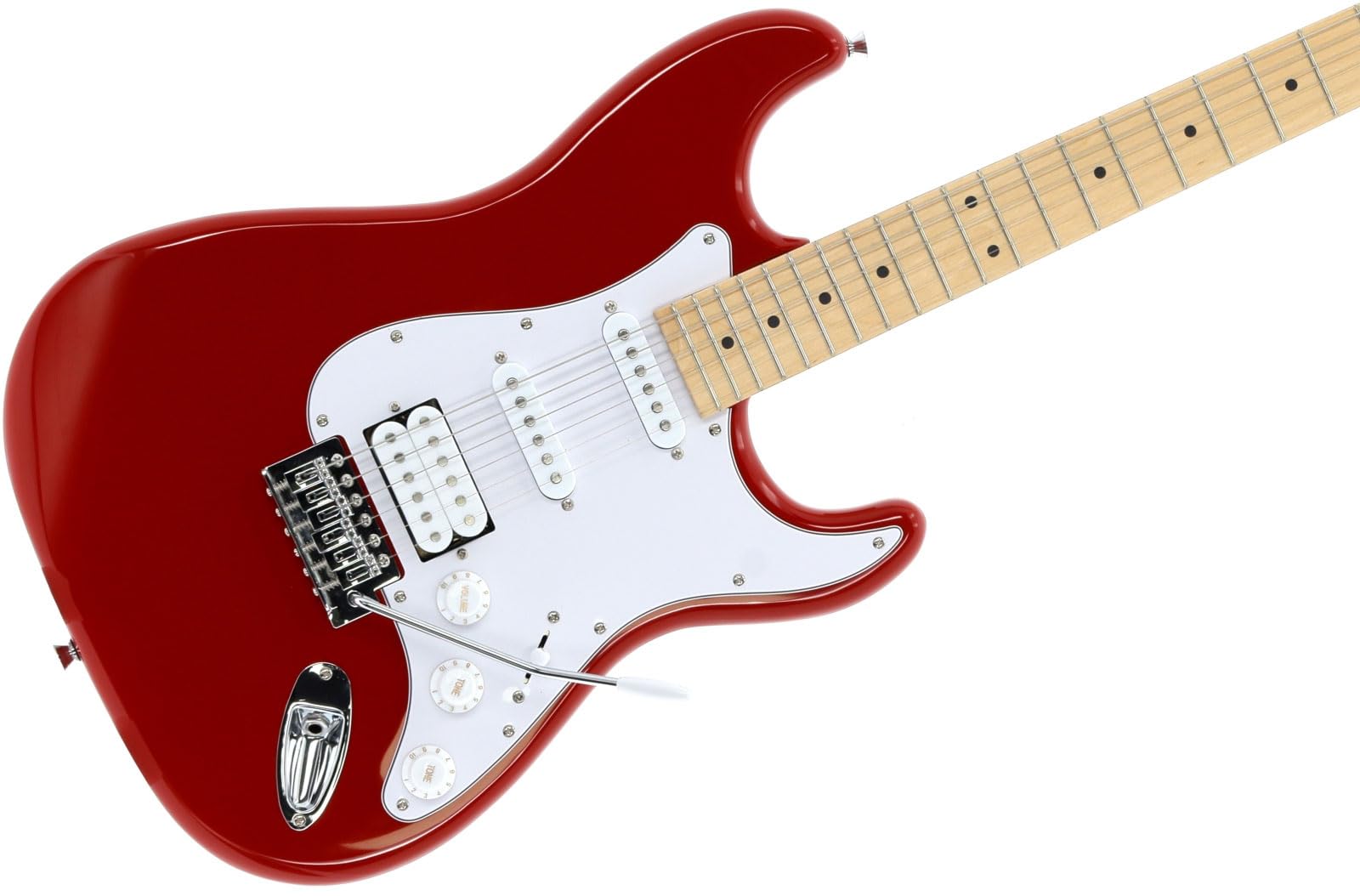 Woodbrass ST100 - Guitarra eléctrica para principiantes, color rojo