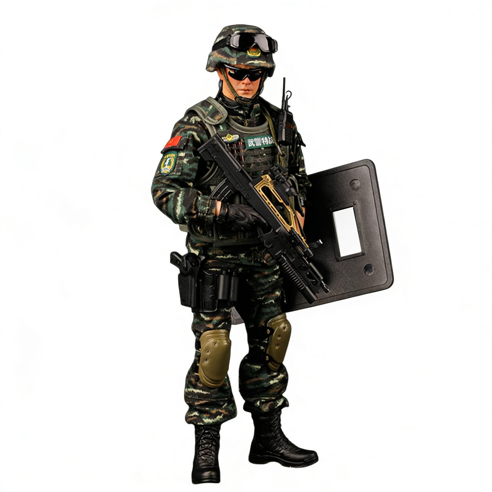 12 Inch Action Figures Military Set, 1/6 Scale Action Figures Set with Weapons and Accessories - CH02 - Armed Police Soldier
