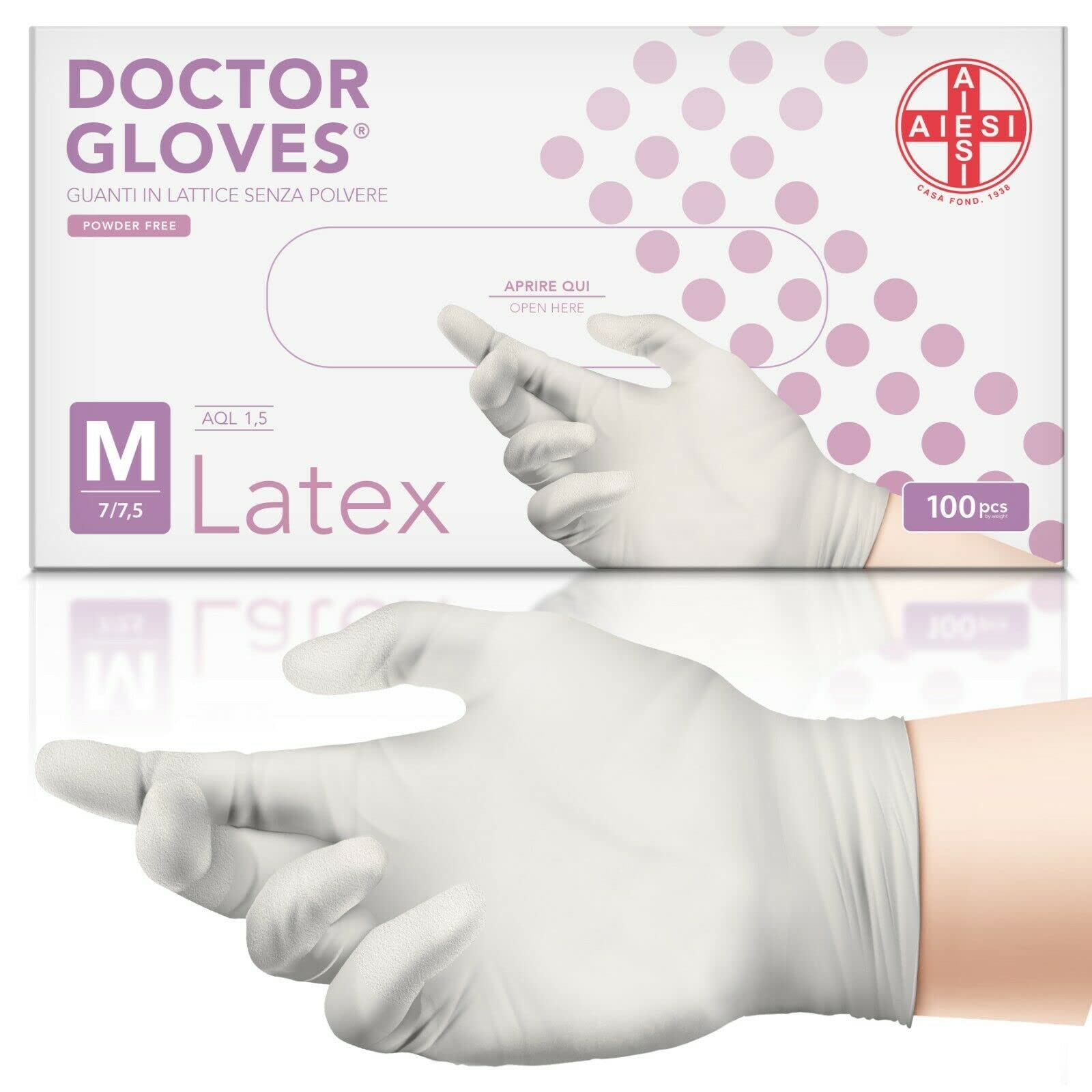 KingSeal Guanti In Lattice Multiuso Taglia XL - 100 Pezzi - Senza Polvere - Spessore 4 Mil - Uso Alimentare FDA