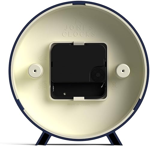 Miniatura 7 de JONES CLOCKS Reloj de escritorio Venus  Diseño redondo moderno  Azul  Elegante aspecto retro para estante, mesa, mantel o mesita de noche