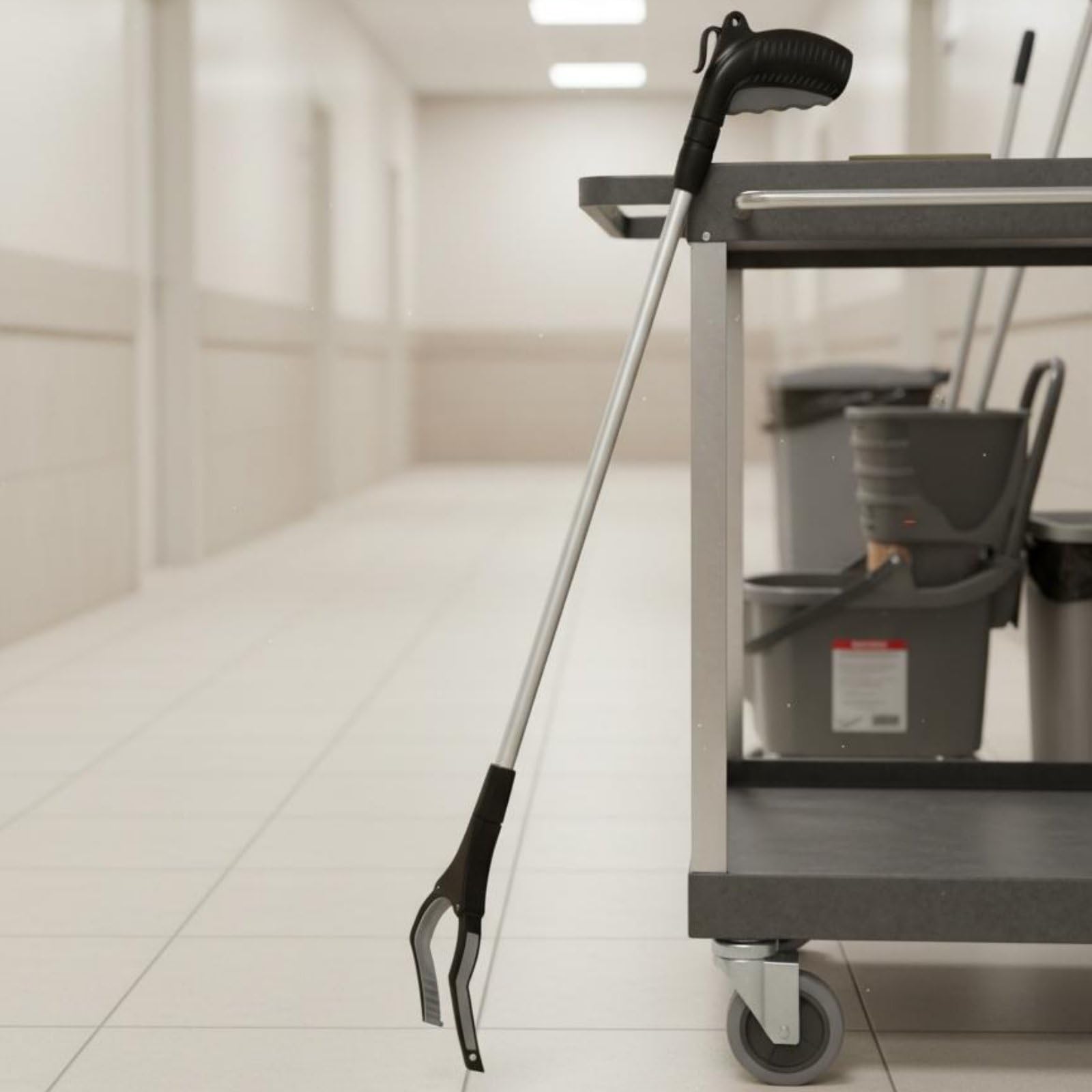 Pinza Raccogli Rifiuti Pinza Estensibile Pinza Prendi Oggetti Afferra Oggetti Impugnatura Ergonomica Presa Sicura Artiglio Foderato Struttura Leggera