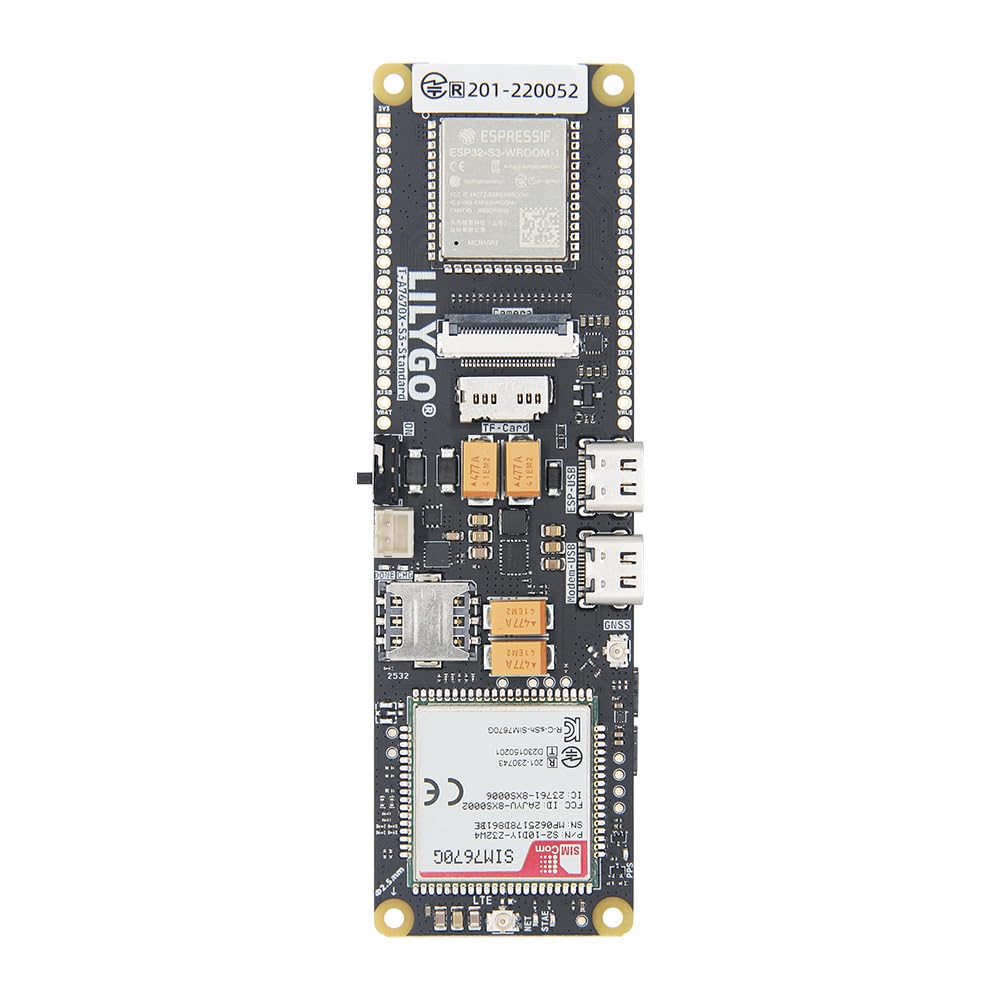 LILYGO T-SIM7670G-S3 ESP32-S3 4G-LTE Mobilfunk IoT Geräte für energiesparende Fernkommunikation mit GPS TTGO Entwicklungsboard (T-SIM7670G-S3-Standard)