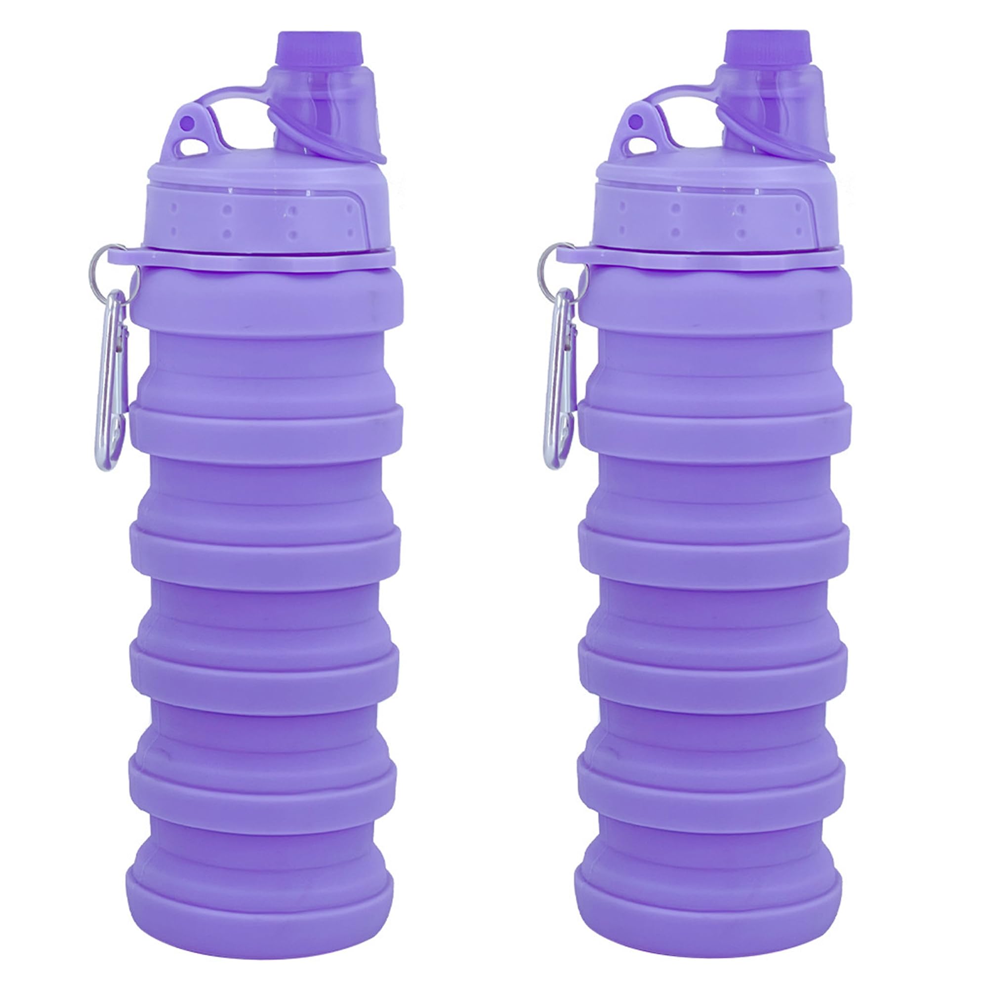 YCTMALL Collapsible Water Bottles Travel water bottle Sports Portable Sport Water Bottle Reusable Water Bottles comes with mountaineering Buckle 500ml