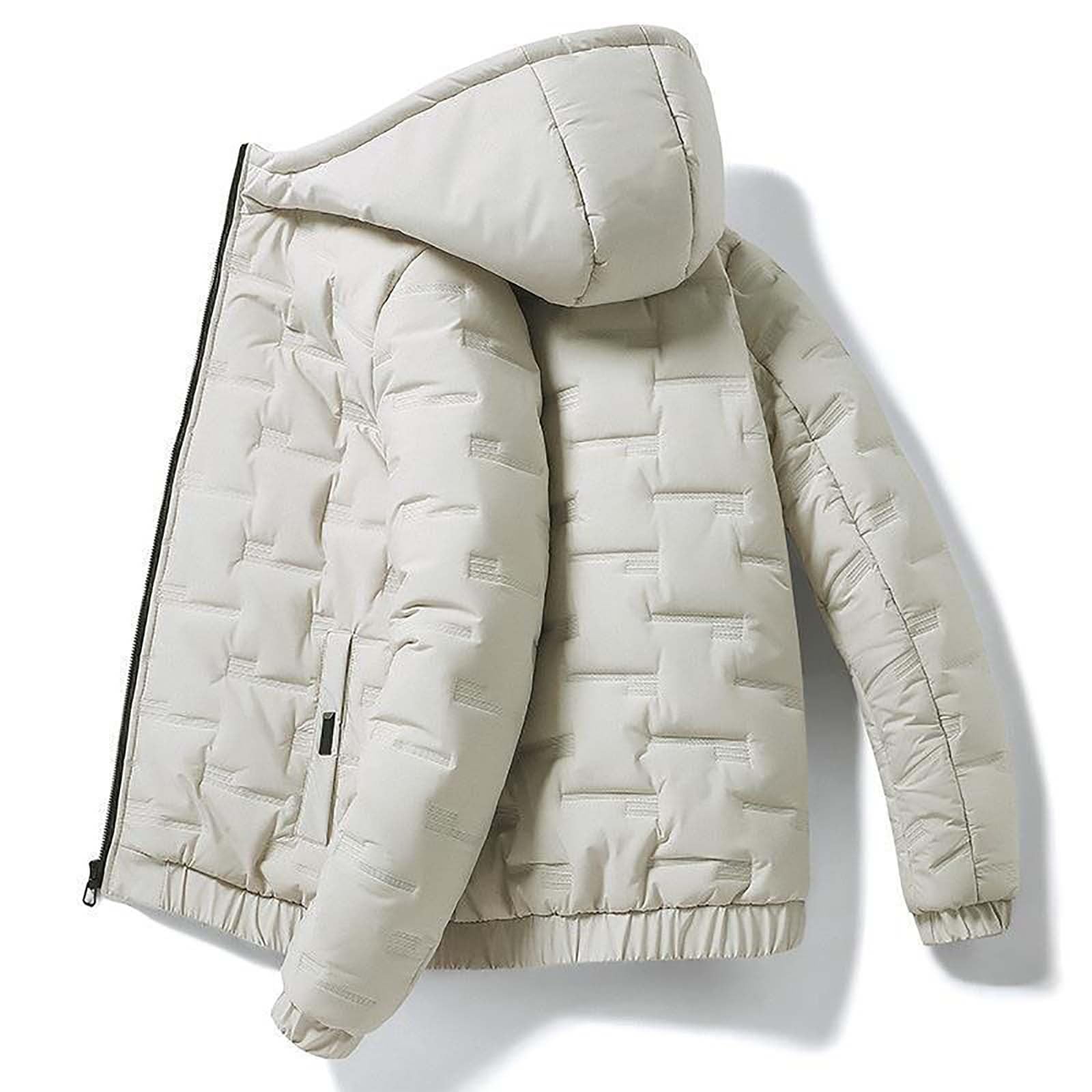 SRZYMJ Winterjacke Herren Übergangsjacke Leichte Steppjacke mit Kapuze Einfarbig Daunenjacke mit Taschen Warm herbstjacke Freizeit Wanderjacke Wintermantel Winter jacken Mantel