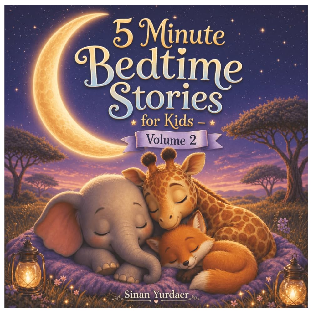 5 Minute Bedtime Stories for Kids - Valume 2: Short Animal Tales to Help Kids Sleep Calmly and Feel Happy