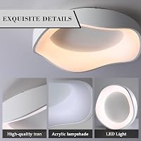 meibeileil Modern LED Mennyezeti Lámpa - 40 cm Fehér Négyzet Alakú, Távirányítós Fényerőszabályzás, 3000K-6500K, Nappali, Hálószoba, Konyha 4